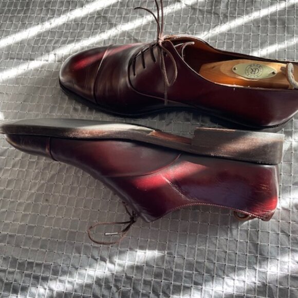 Salvatore Ferragamo leather brown oxfords shoes size 8 1/2 main image 6